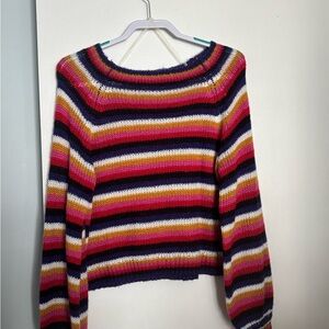 Almost Famous Colorful Striped Sweater
